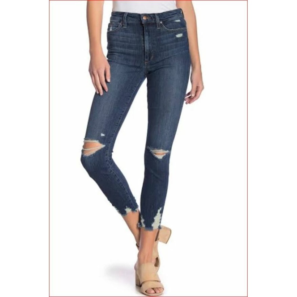 Joe's Jeans Women Oksana High Rise Skinny Ankle Blue Distressed 45GBJOKN5749 26